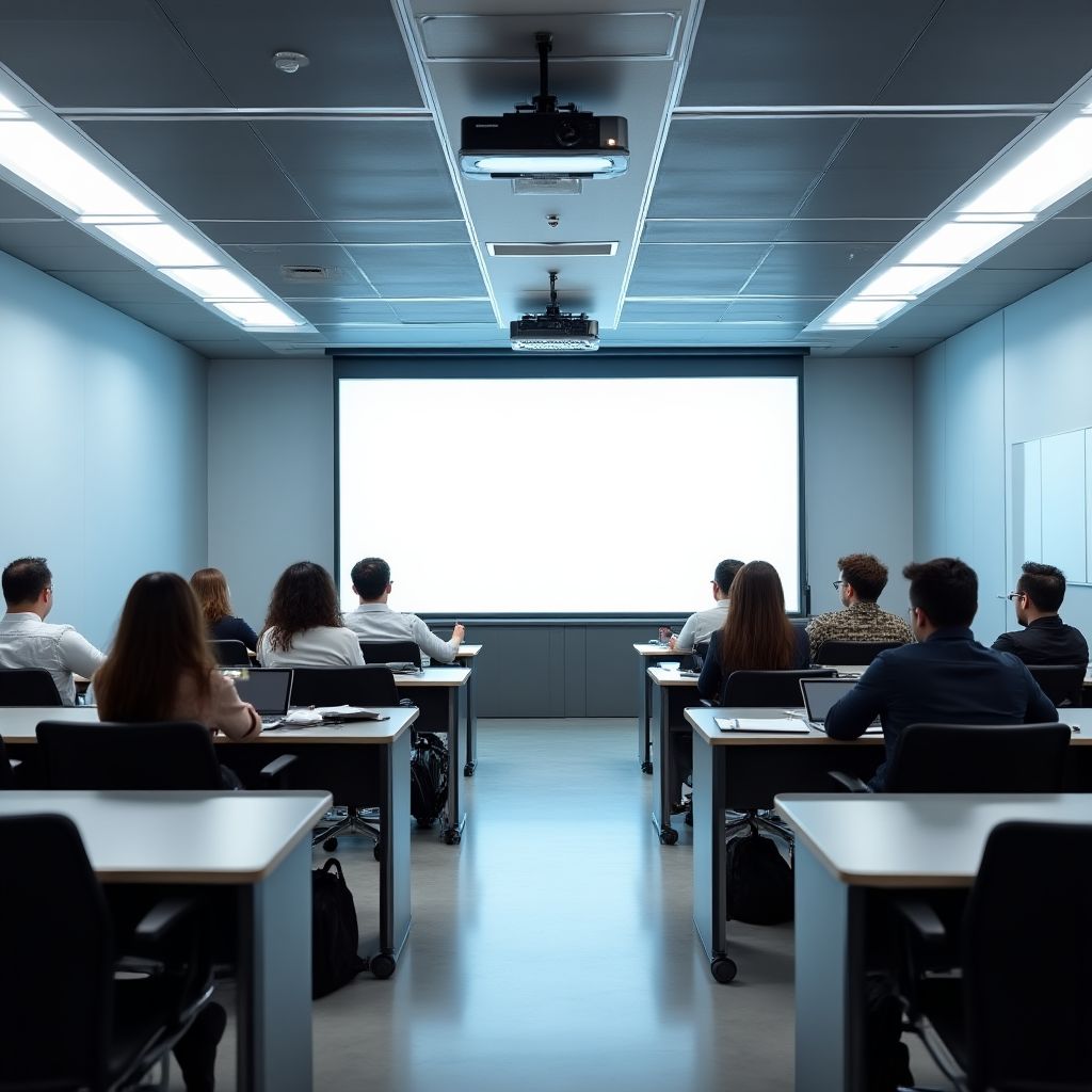Salón de clases moderno