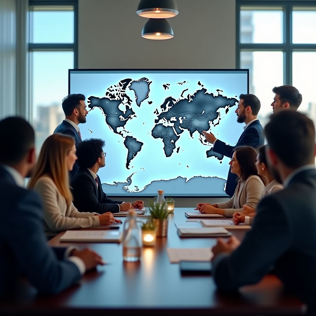 Profesionales en una reunión de negocios